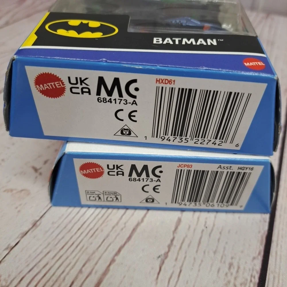 Lot Of 2, Hot Wheels Batman 5 Pack Batmobile Harley Joker Mr Freeze Penguin